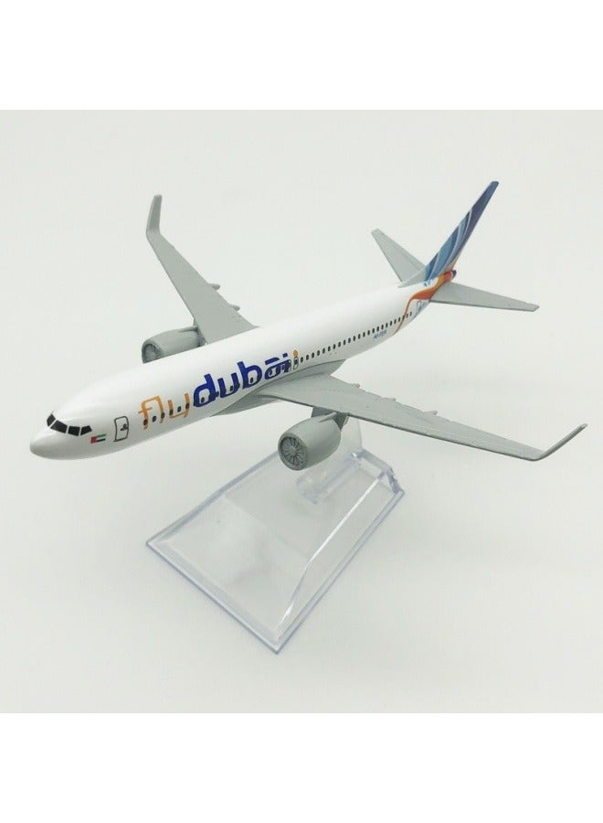 16cm Alloy Airplane Tabletop Display Model 1:400 Scale Dubai B737 Airplane Model Ornaments Toy Furniture Decoration Collection Gifts - Image 4